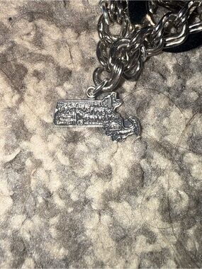 Silver Massachusetts State Charm